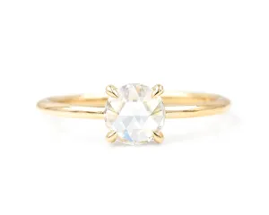 0.87-Carat Round Rose Cut Diamond Solitaire