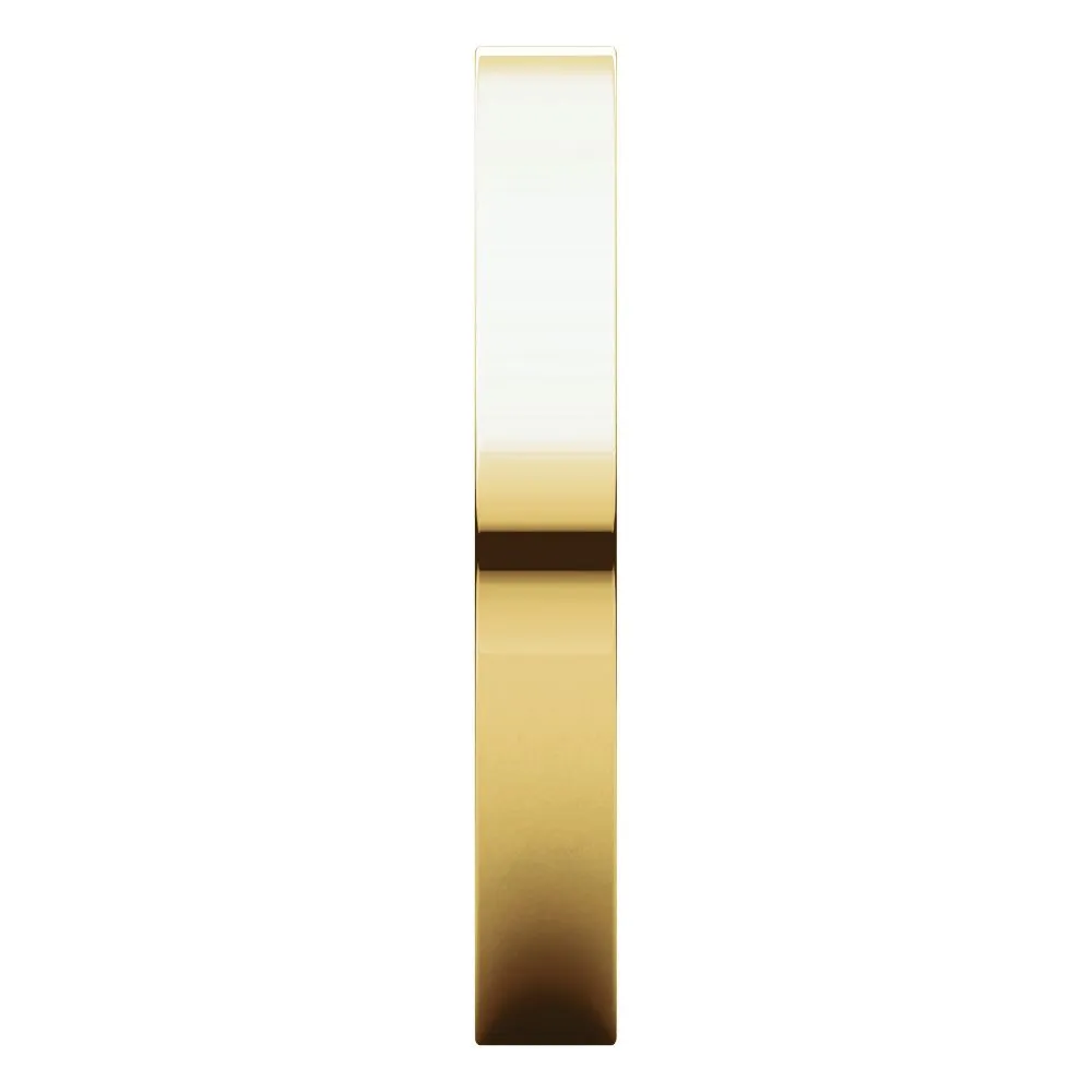 10k Yellow Gold 3mm Flat Comfort Fit Band, Size 6