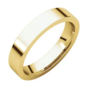 10k Yellow Gold 4mm Flat Comfort Fit Band, Size 6