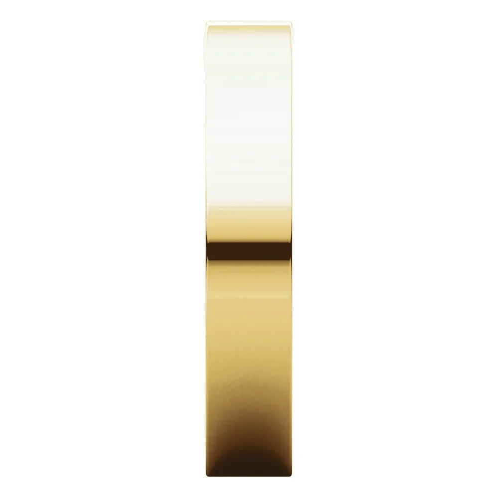 10k Yellow Gold 4mm Flat Comfort Fit Band, Size 6