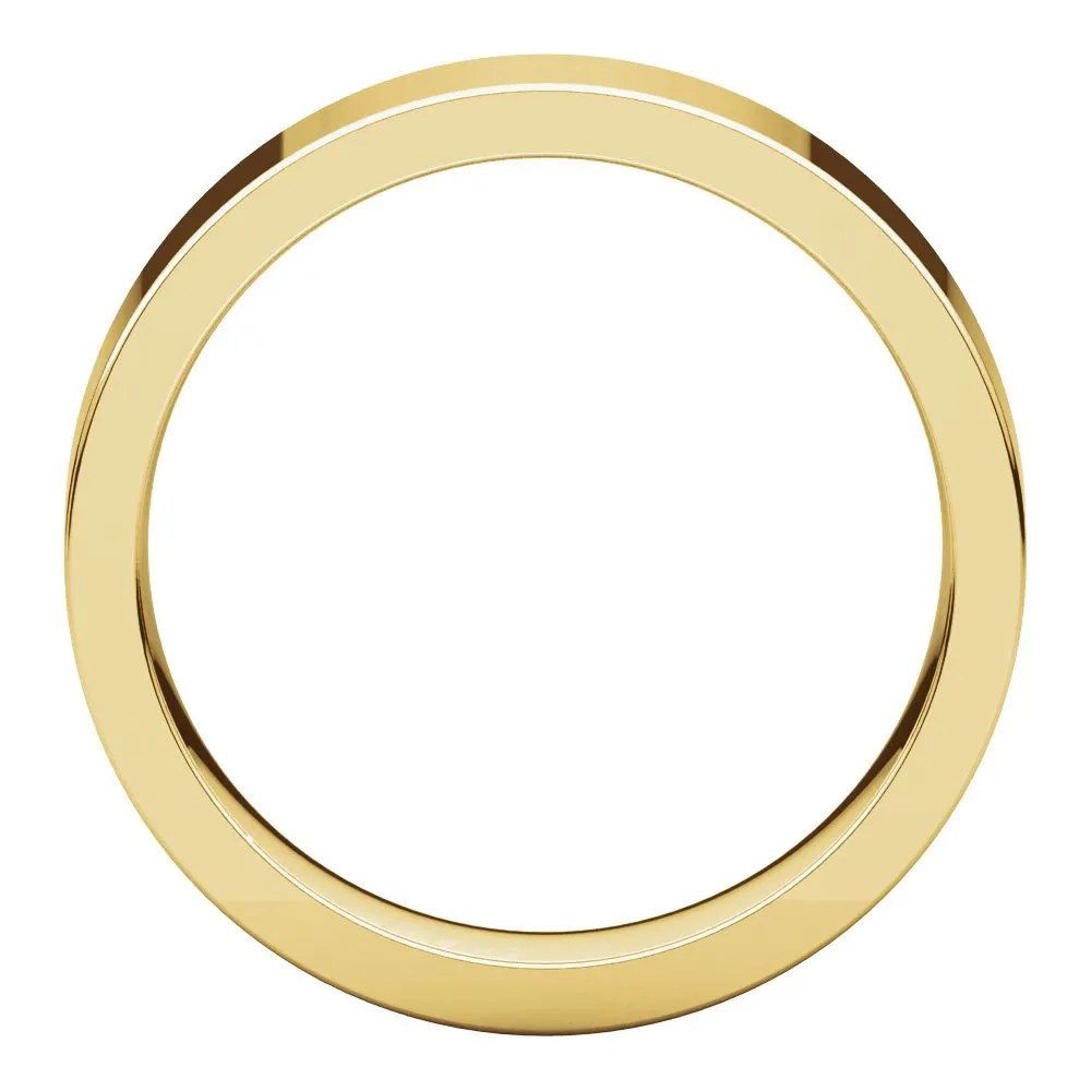 10k Yellow Gold 5mm Flat Comfort Fit Band, Size 10