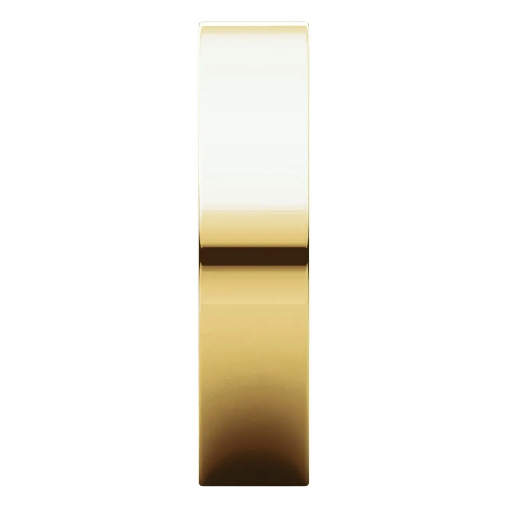 10k Yellow Gold 5mm Flat Comfort Fit Band, Size 10
