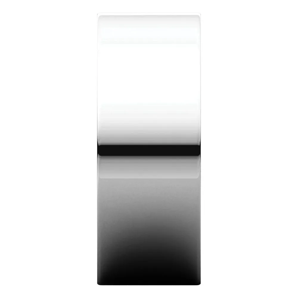 14k White Gold 8mm Flat Comfort Fit Band, Size 6