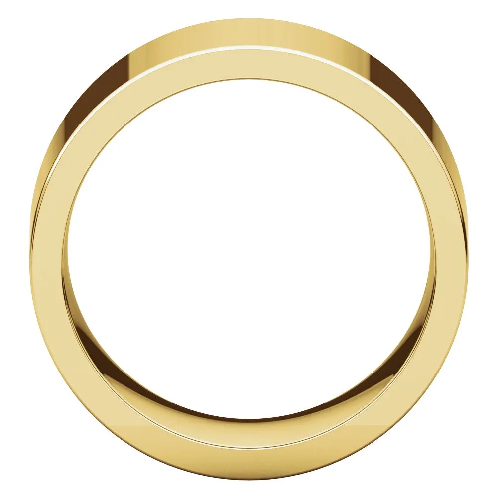 14k Yellow Gold 10mm Flat Comfort Fit Band, Size 10