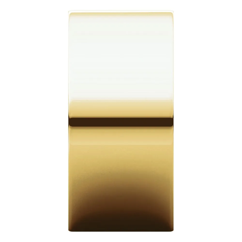 14k Yellow Gold 10mm Flat Comfort Fit Band, Size 10