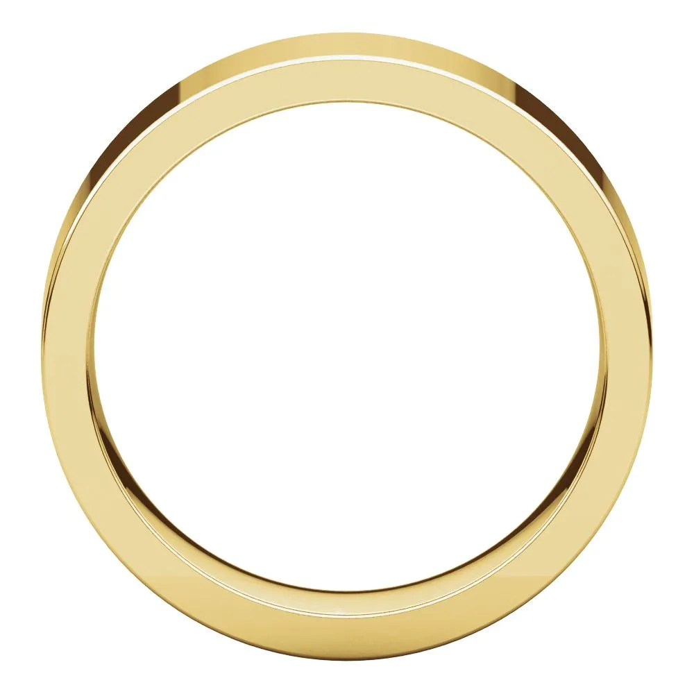 14k Yellow Gold 6mm Flat Comfort Fit Band, Size 12