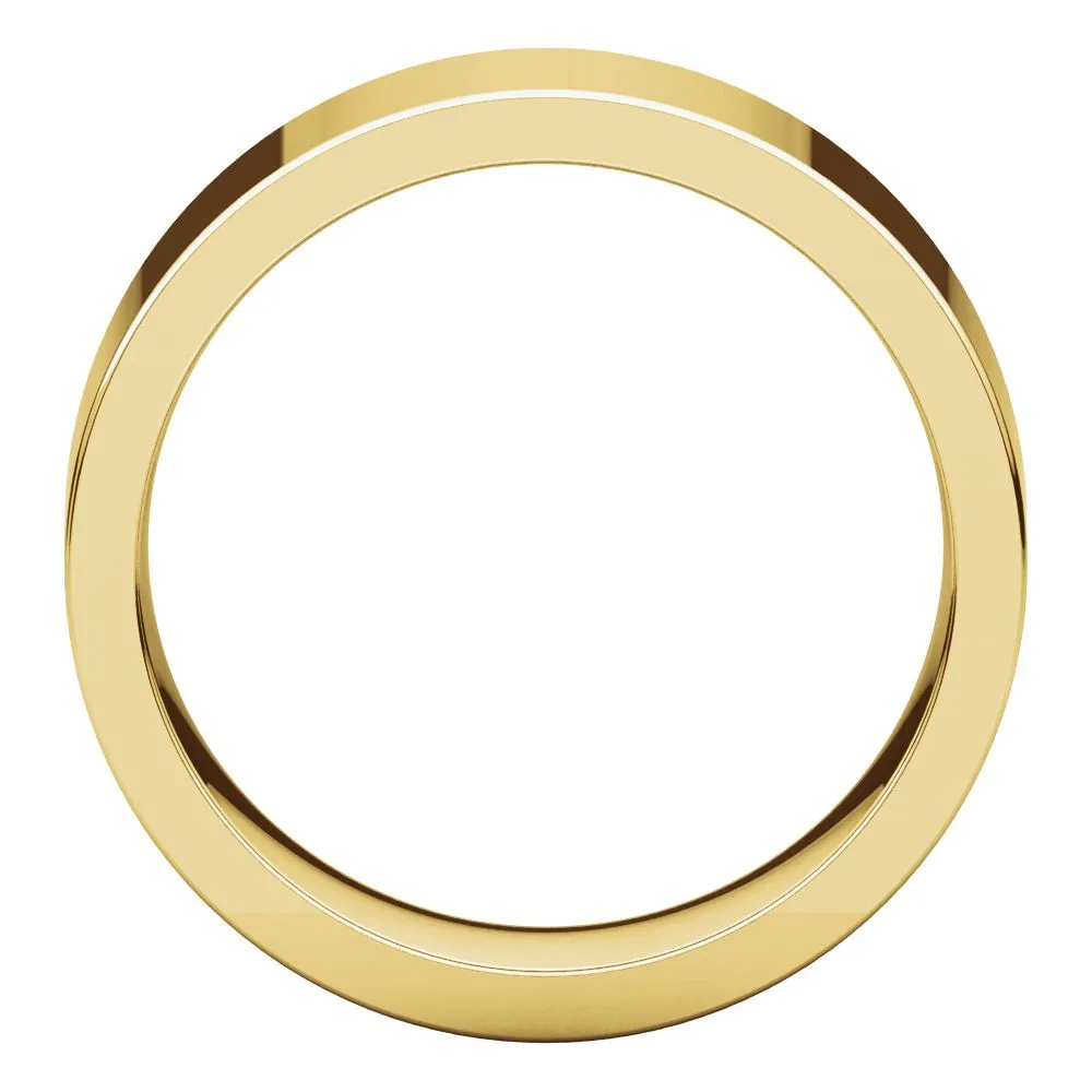 14k Yellow Gold 7mm Flat Comfort Fit Band, Size 7