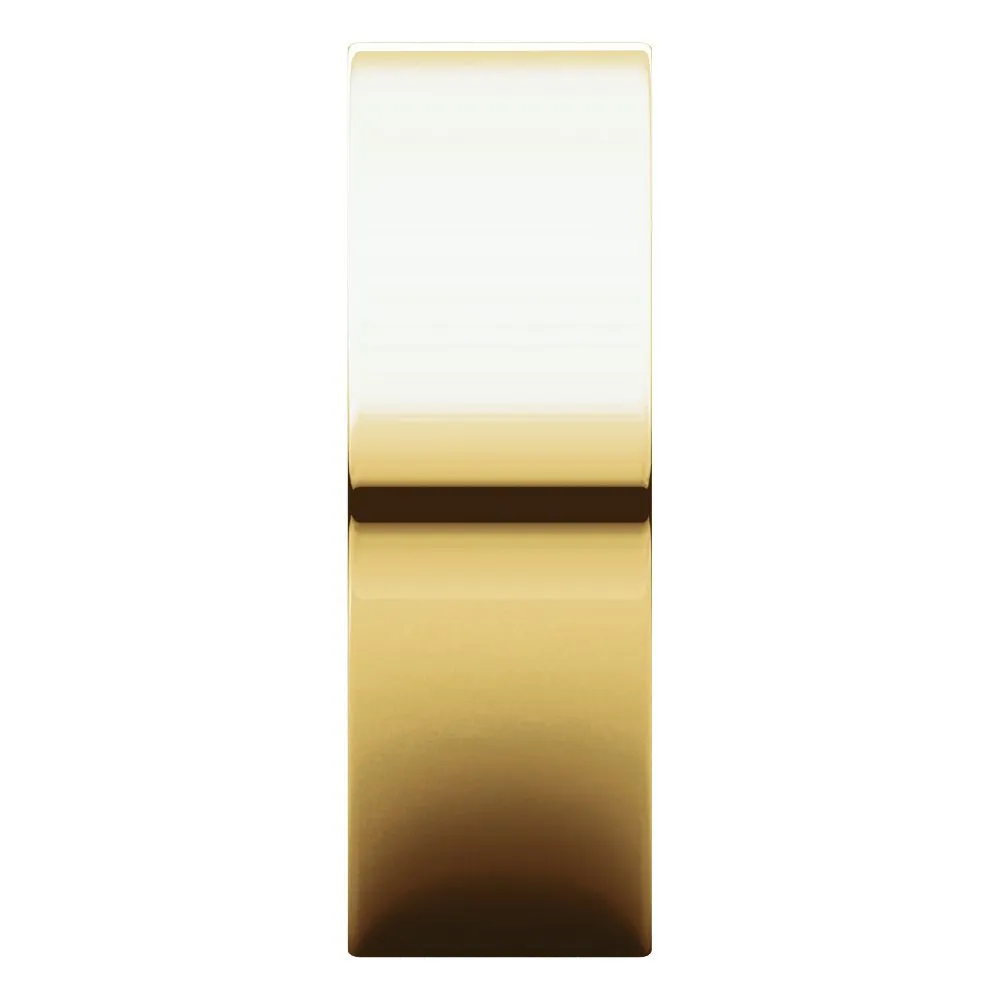 14k Yellow Gold 7mm Flat Comfort Fit Band, Size 7