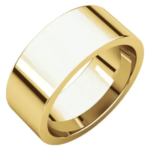14k Yellow Gold 8mm Flat Comfort Fit Band, Size 6.5