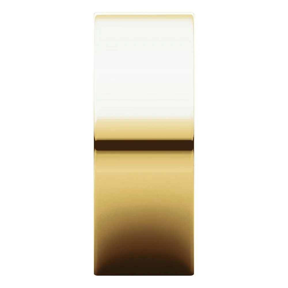 14k Yellow Gold 8mm Flat Comfort Fit Band, Size 6.5