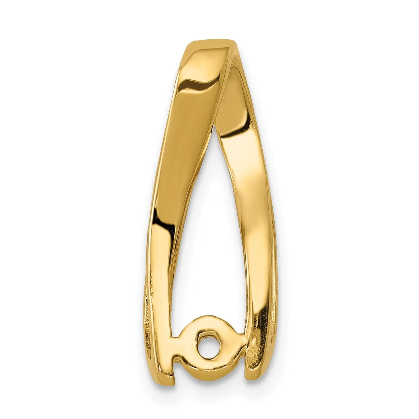 14k Yellow Gold Peg Set Slide Pendant
