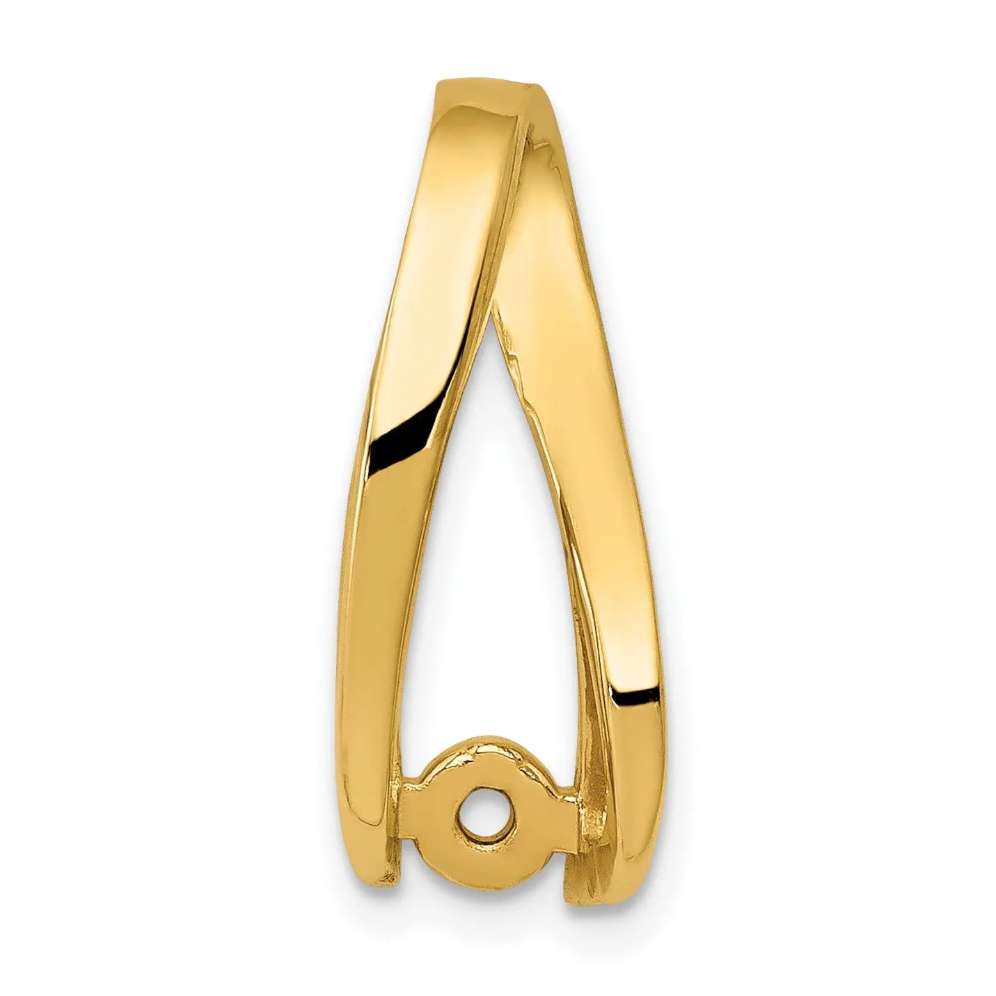 14k Yellow Gold Peg Set Slide Pendant