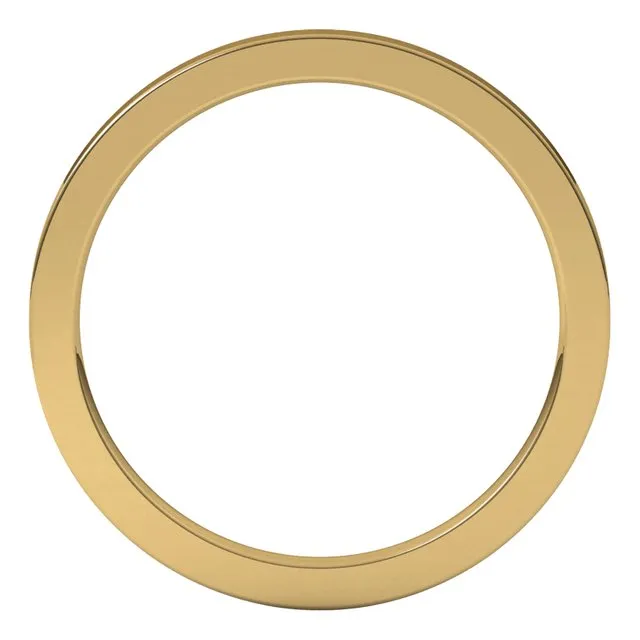 18K  Yellow Gold 1.5 mm Flat Comfort Fit Wedding Band