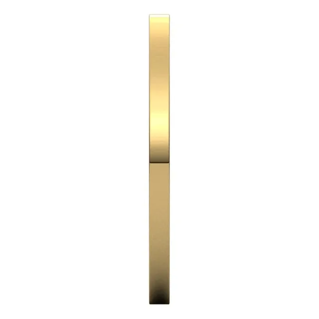 18K  Yellow Gold 1.5 mm Flat Comfort Fit Wedding Band