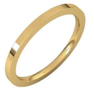 18K  Yellow Gold 1.5 mm Flat Comfort Fit Wedding Band