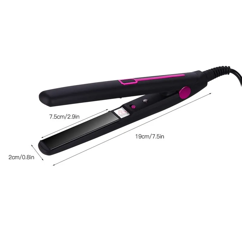 2 in 1 Mini Flat Curling Iron Hair Straightener