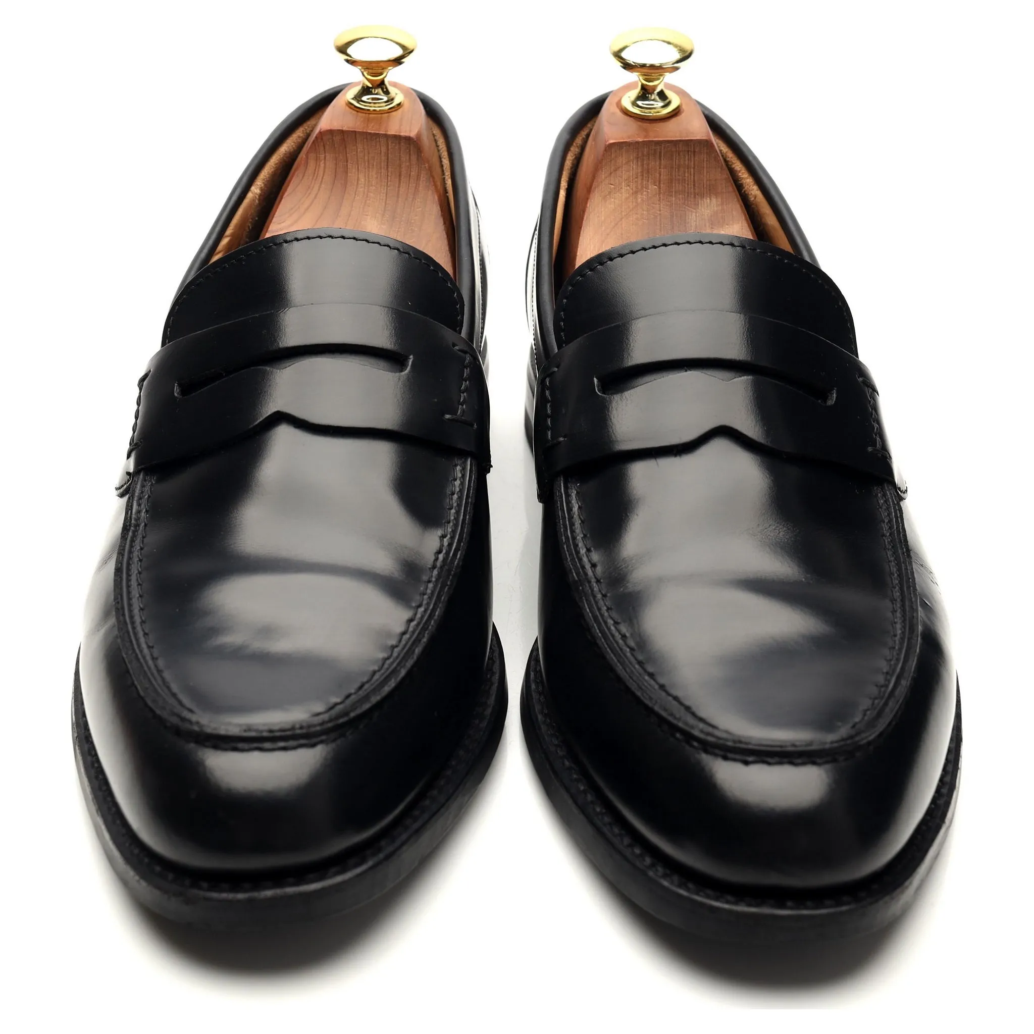 '356' Black Leather Loafers UK 8.5 F