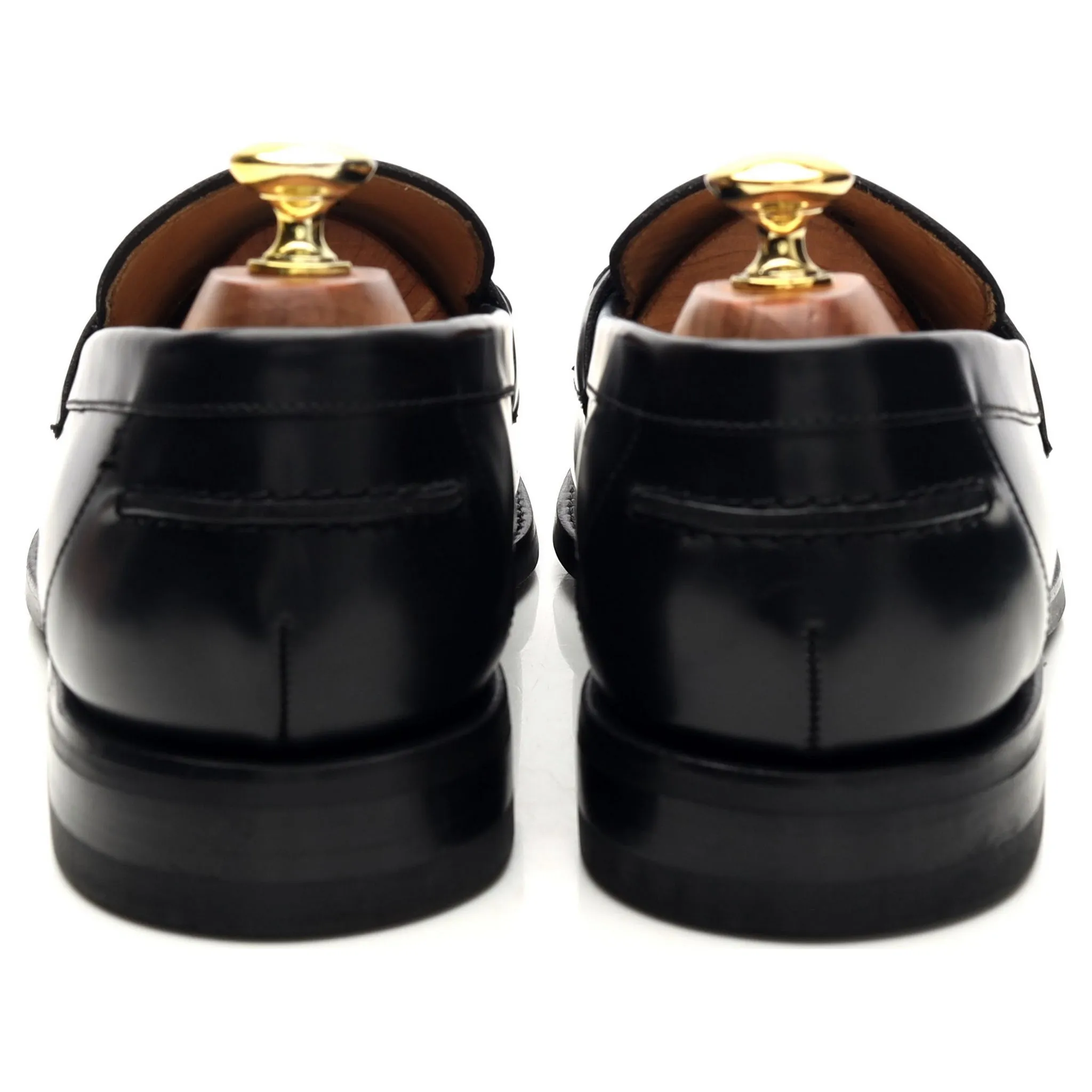 '356' Black Leather Loafers UK 8.5 F