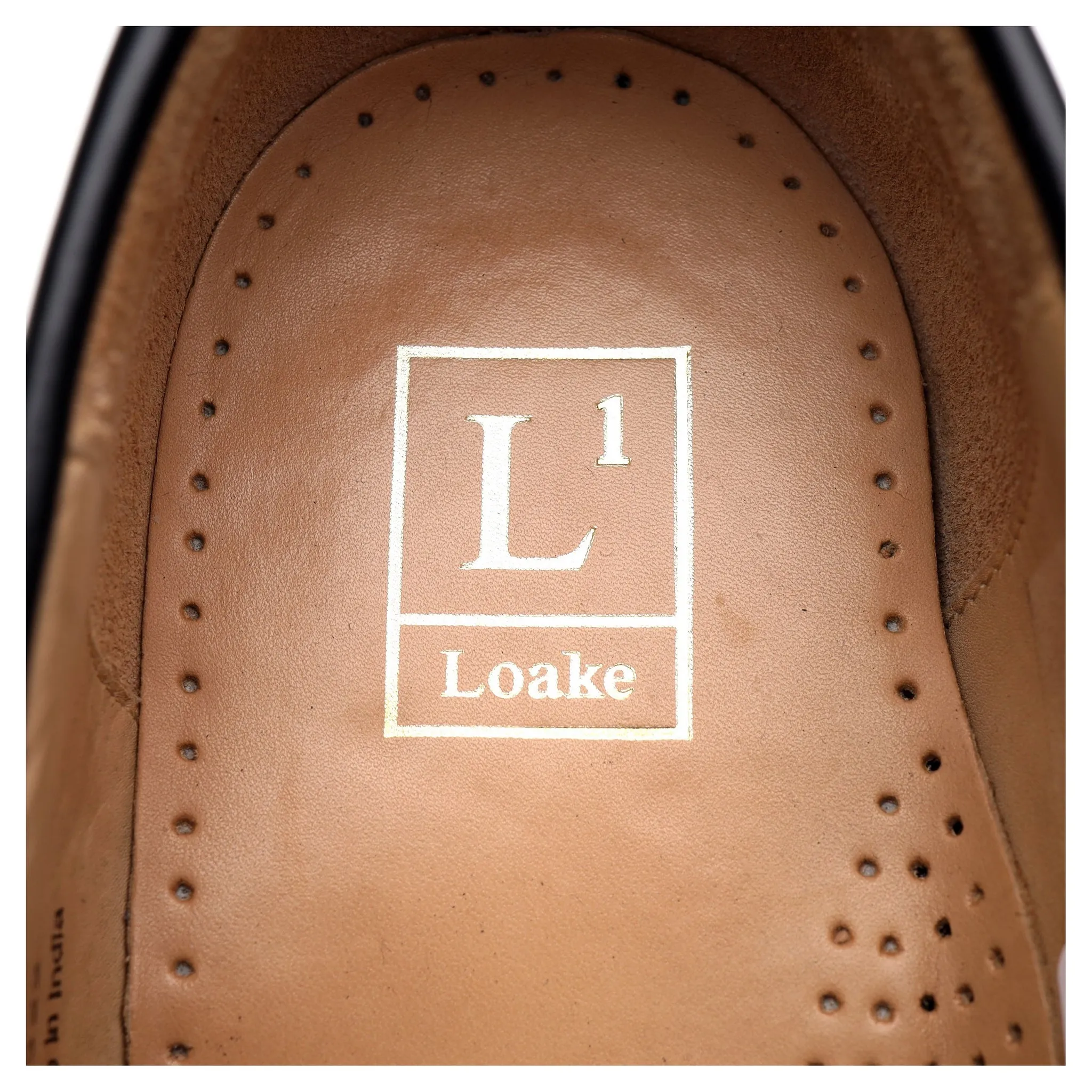 '356' Black Leather Loafers UK 8.5 F