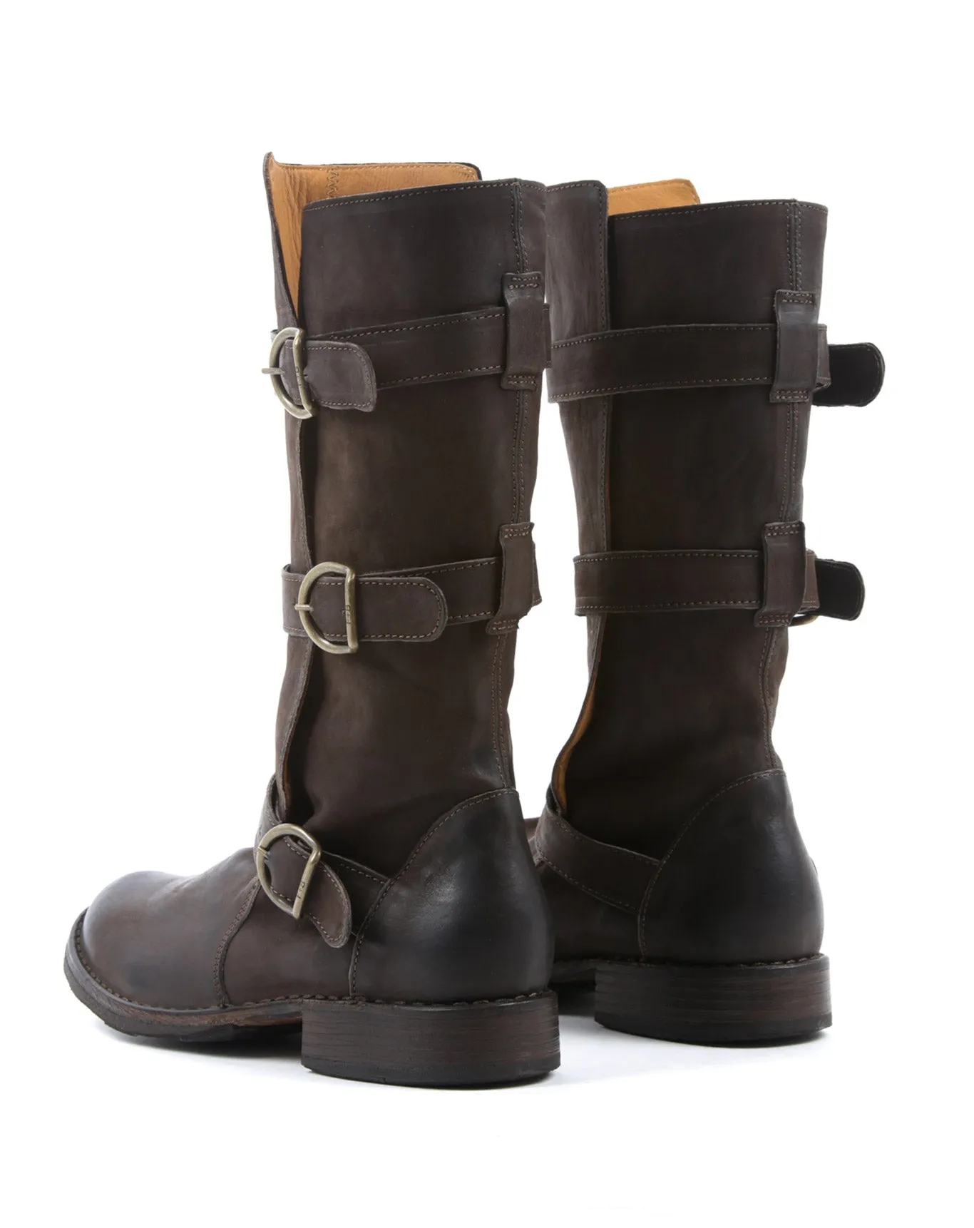 7040 Brown Leather Boots