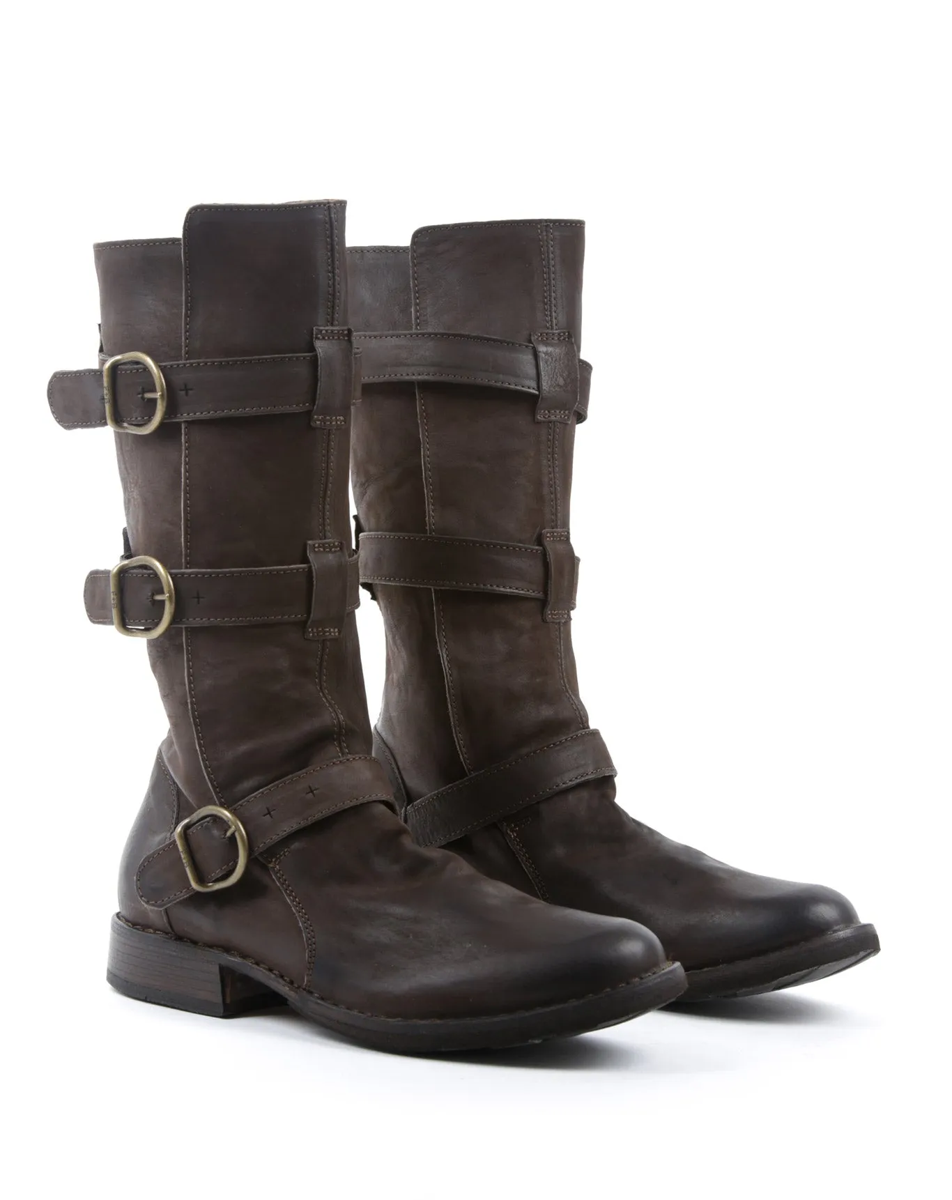 7040 Brown Leather Boots