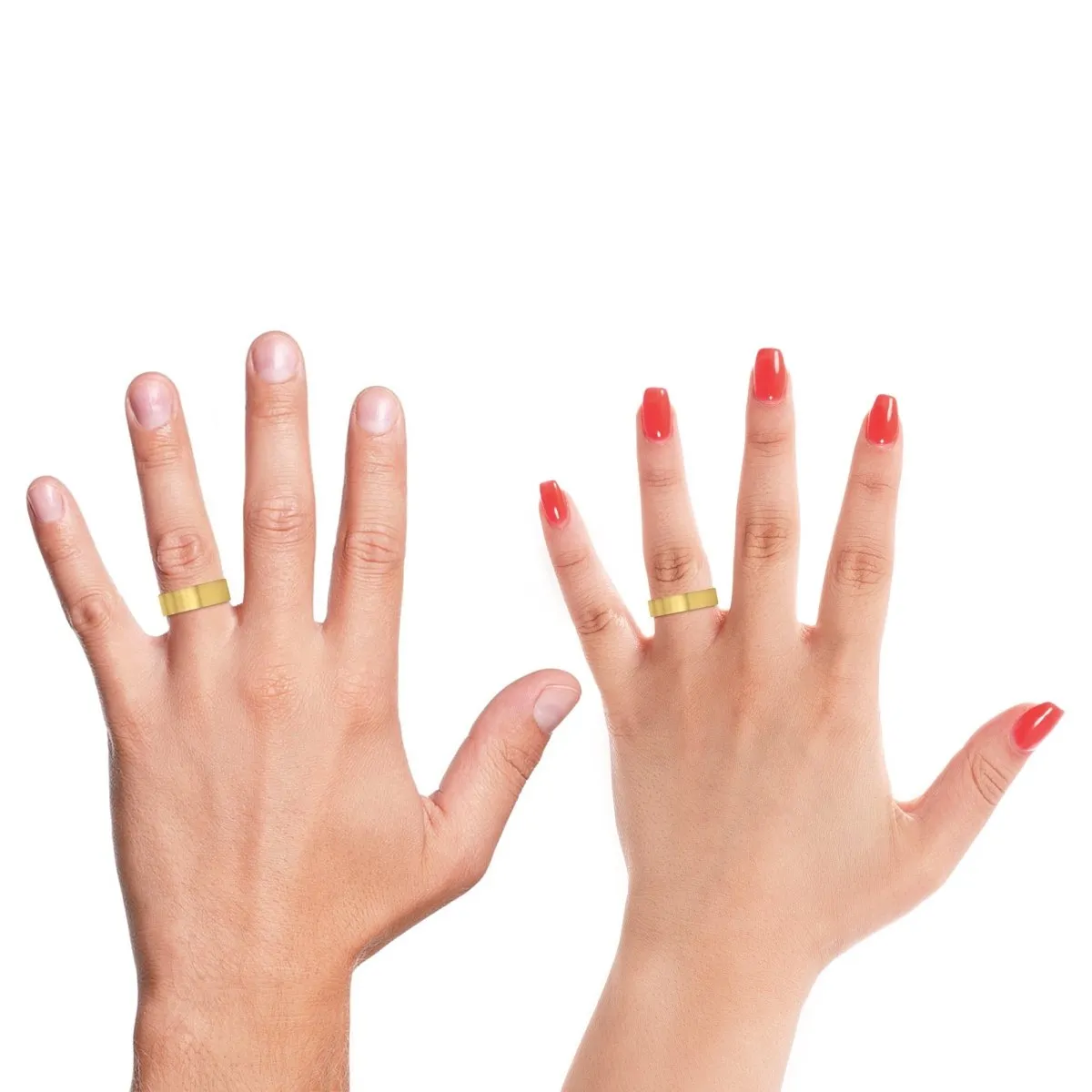 ADDERSFIELD | Gold Ring, Gold Tungsten Ring, Brushed, Flat