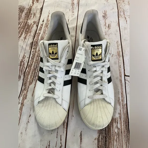 ADIDAS SIZE 19 SUPERSTAR SHELL TOE SNEAKERS