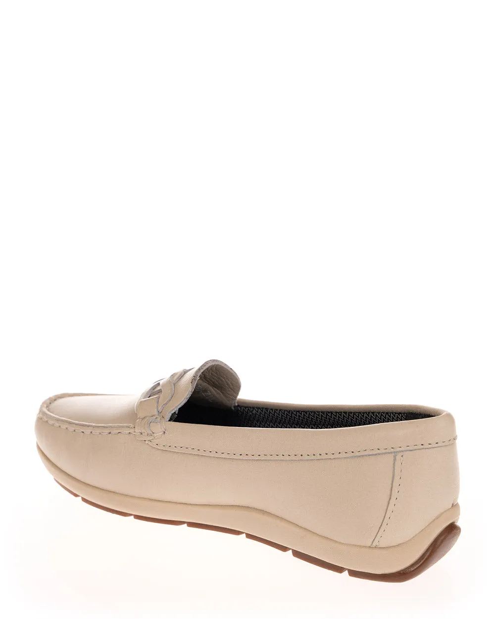 Andacco 47003 Asher Off White Leather Casual Moccasins