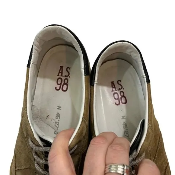 A.S. 98 men's light brown suede lace up shoes sneakers men's sz 45 or US 11.5-12