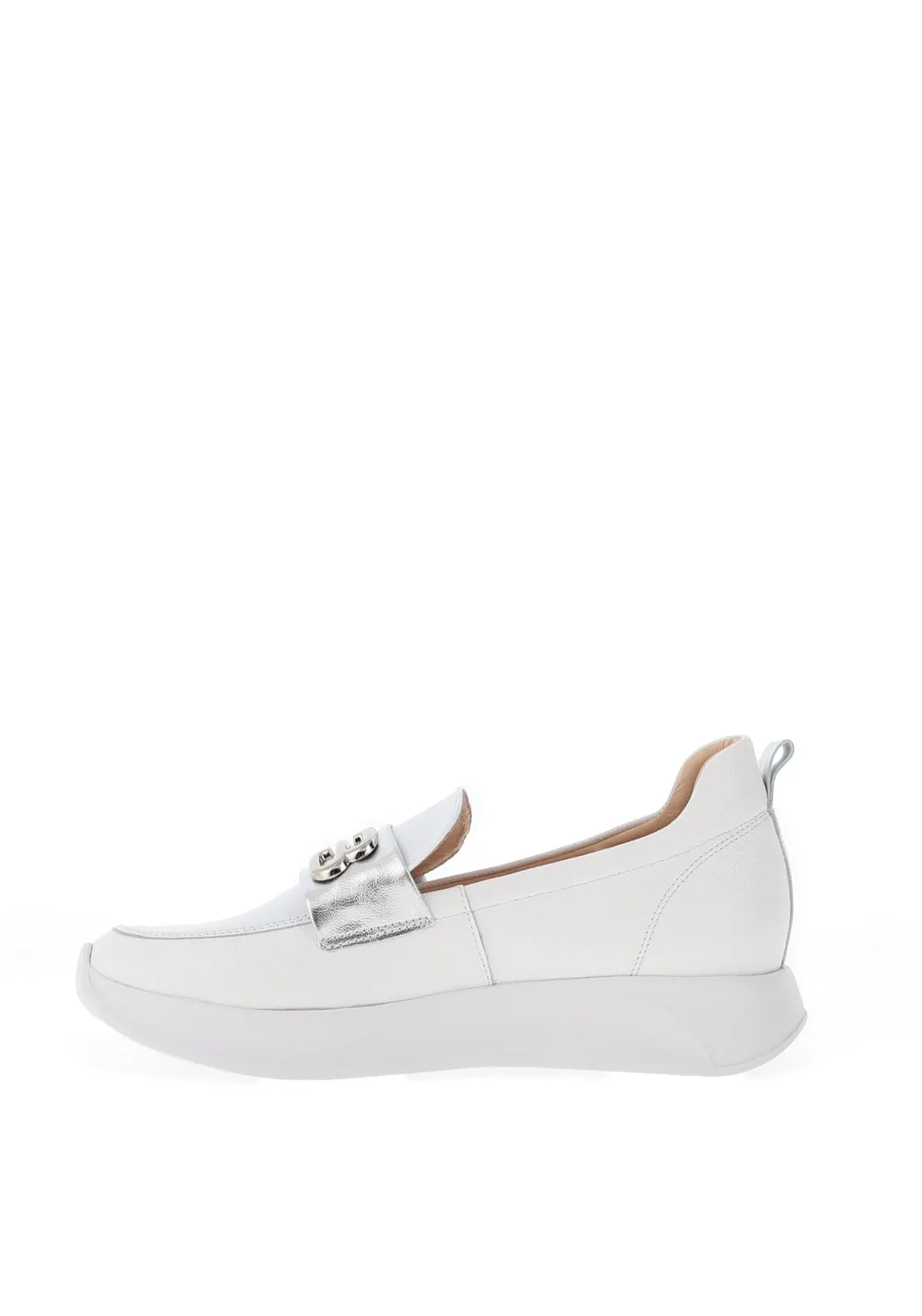 Bioeco by Arka Leather Pebbled Comfort Loafer, White