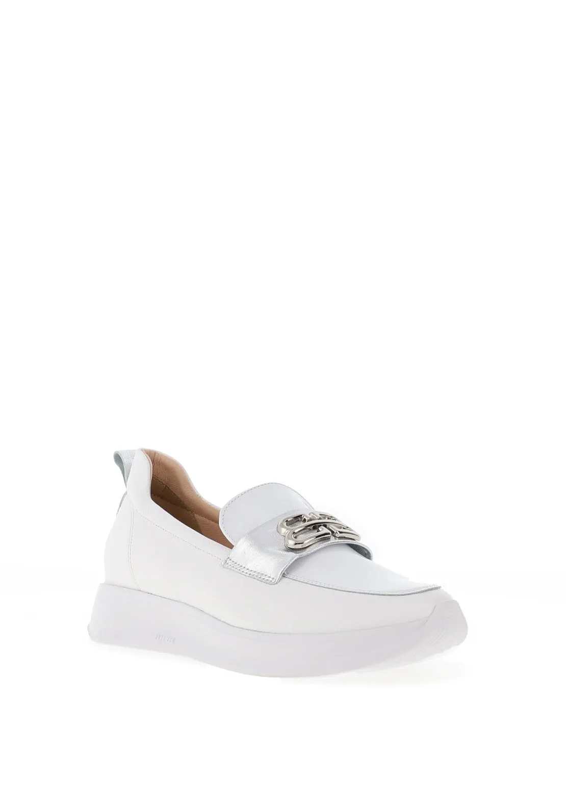 Bioeco by Arka Leather Pebbled Comfort Loafer, White