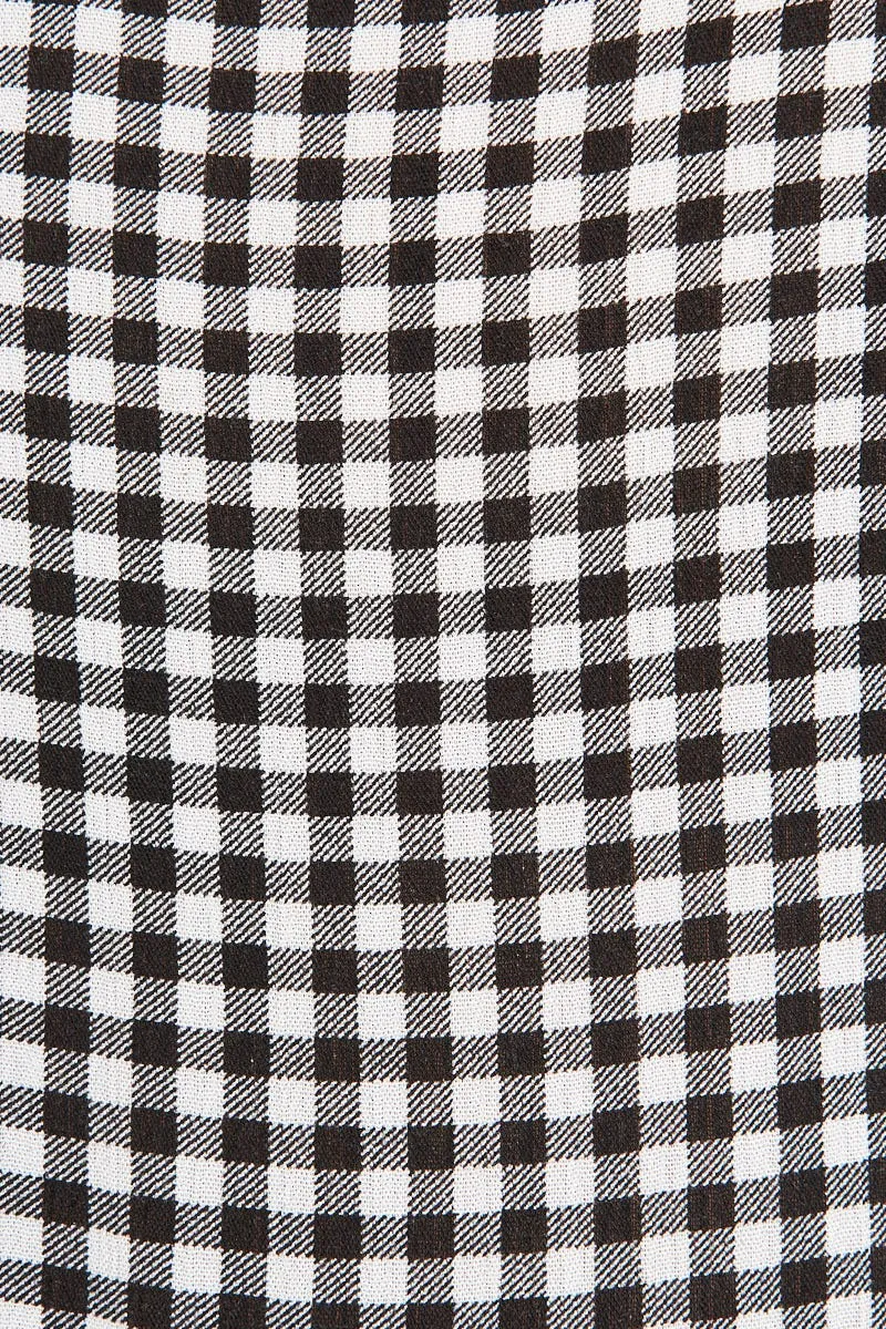 Black & White Gingham Smock Dress