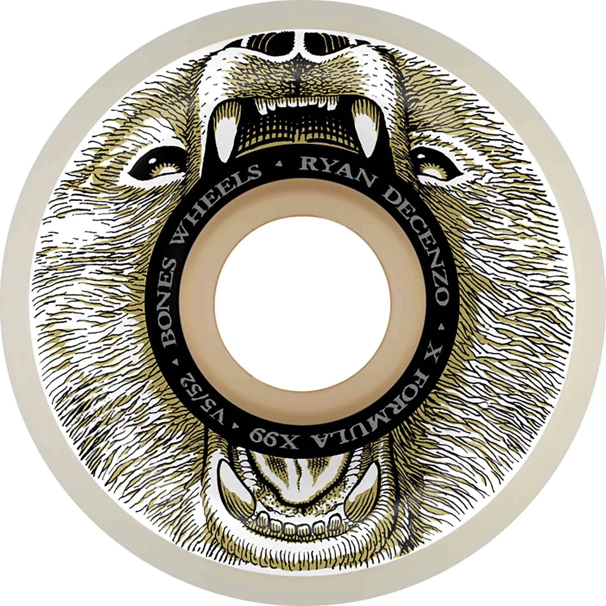 Bones X-Formula Decenzo Bear Grills V5 SideCut 52mm 99a Skateboard Wheels