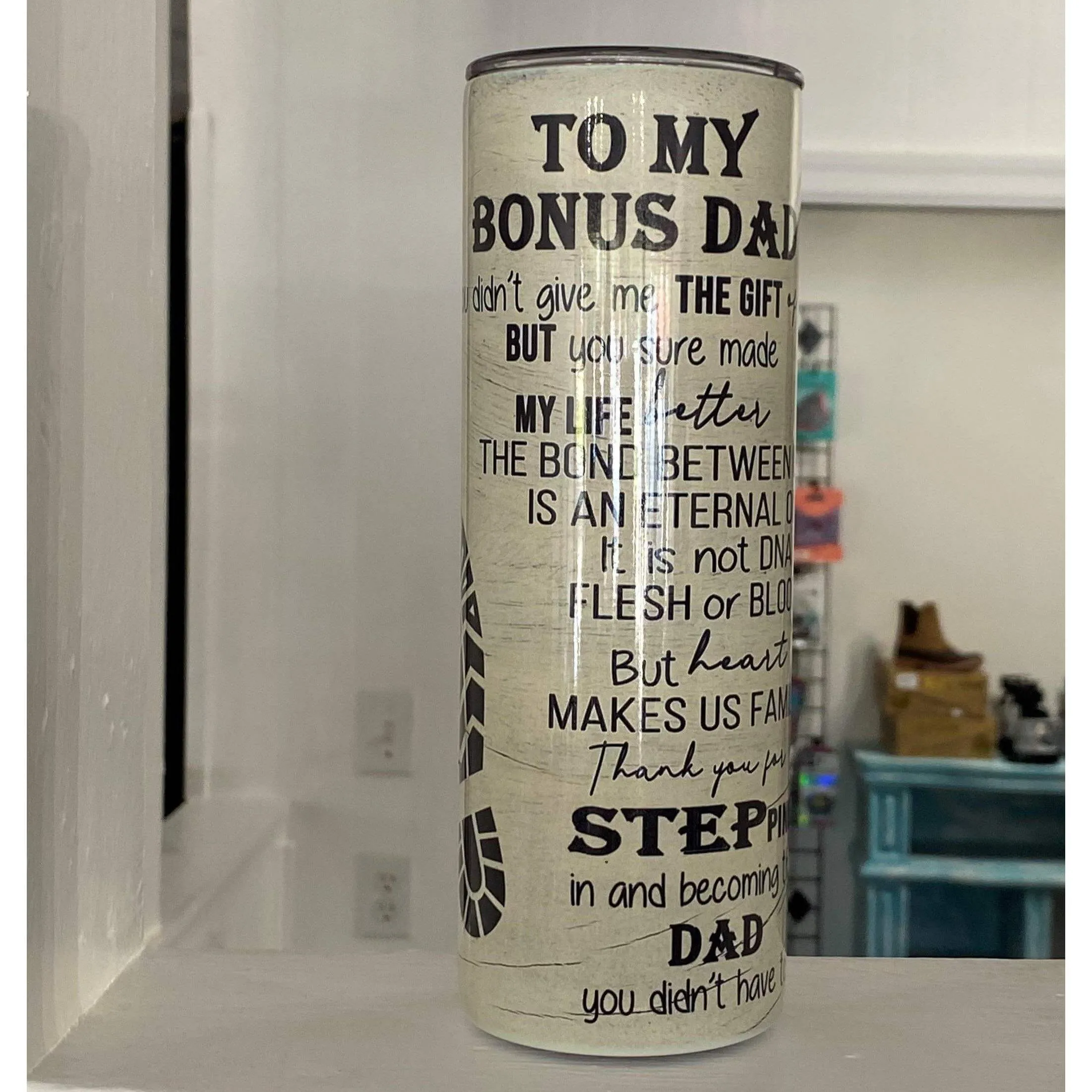 Bonus Dad  Custom 20oz skinny matte finish Tumbler