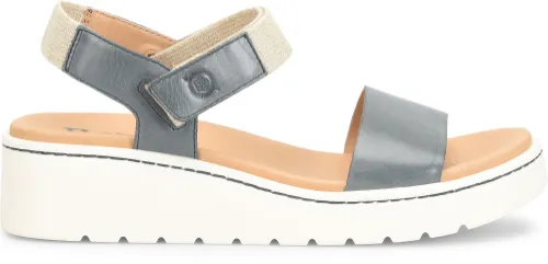 Born Women's Kyla Strapback Sandal - Navy (Denim)