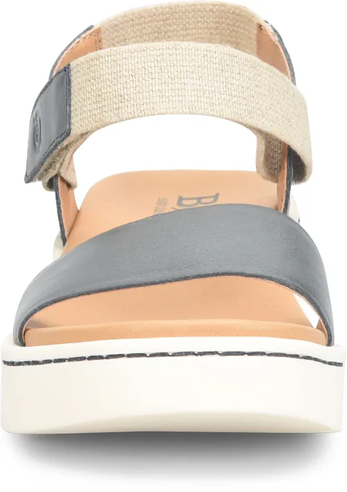 Born Women's Kyla Strapback Sandal - Navy (Denim)
