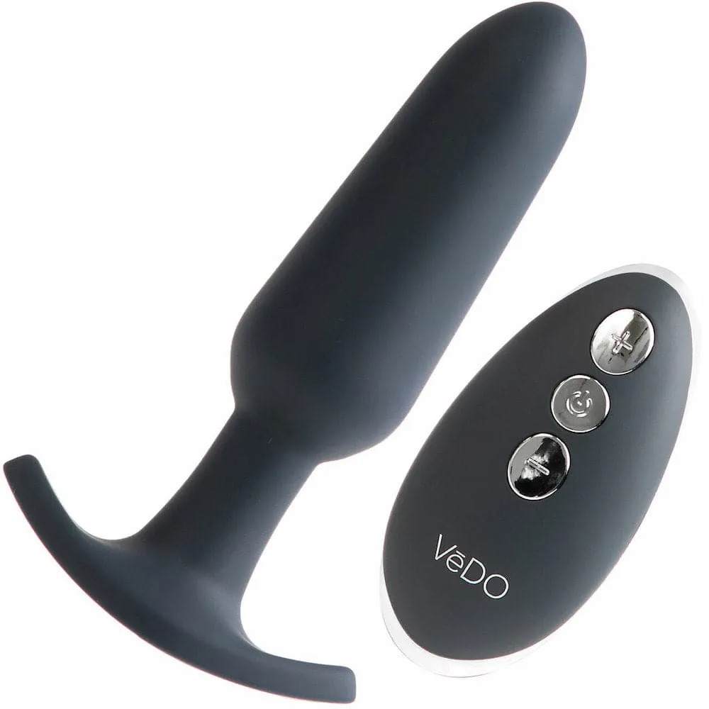 Bump Plus Rechargeable Silicone Anal Vibrator with Remote Control - Black