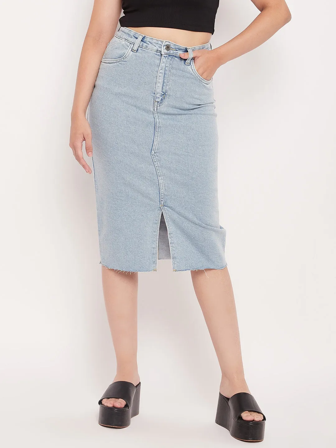 Camla Barcelona Blue Skirt For Women