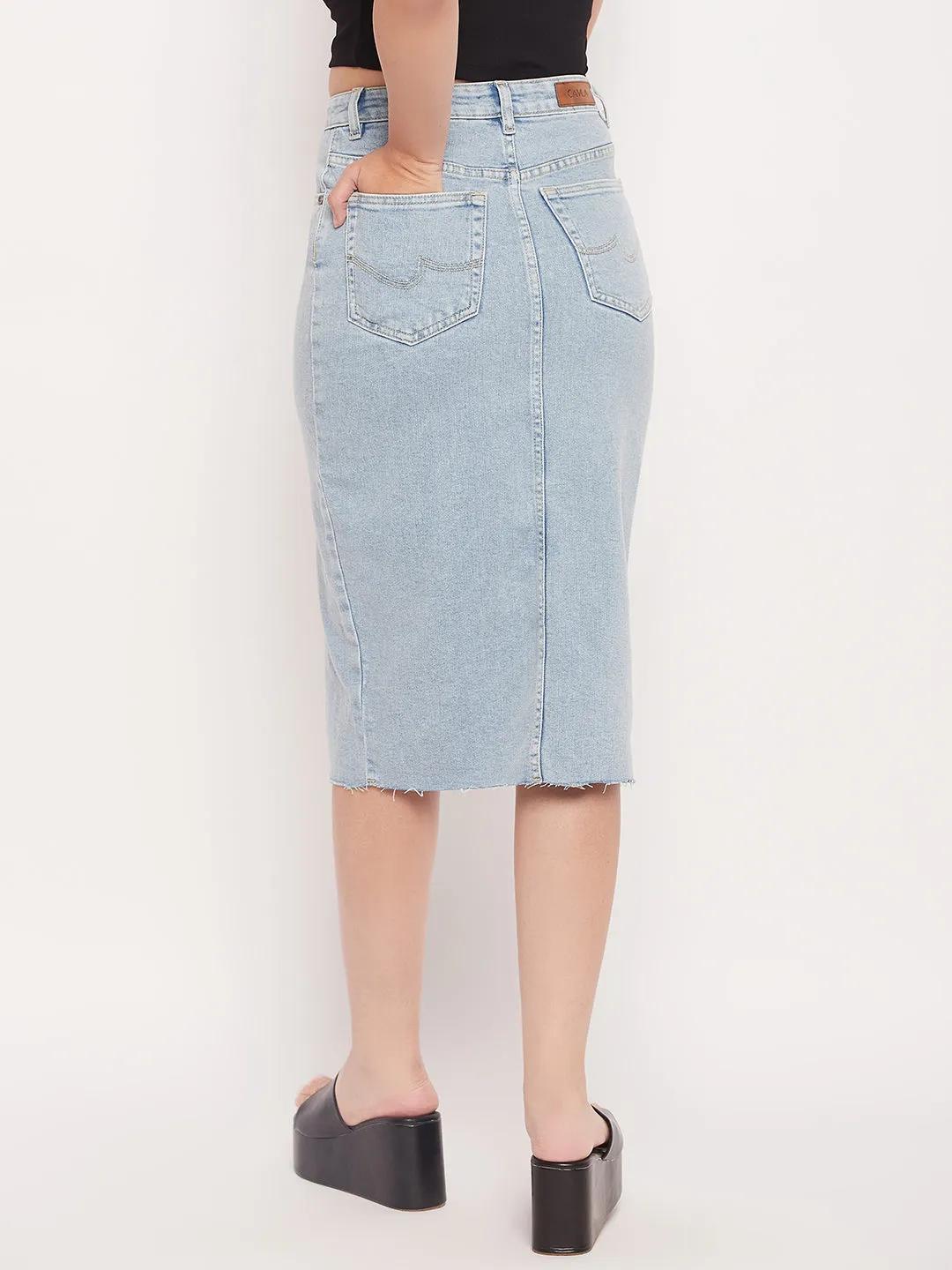 Camla Barcelona Blue Skirt For Women