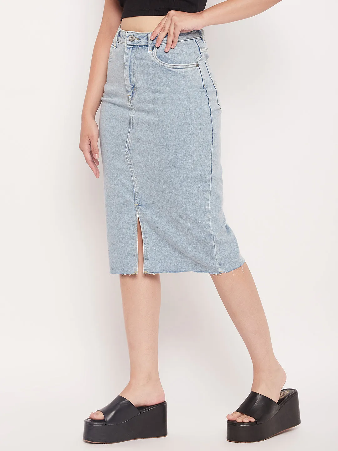 Camla Barcelona Blue Skirt For Women