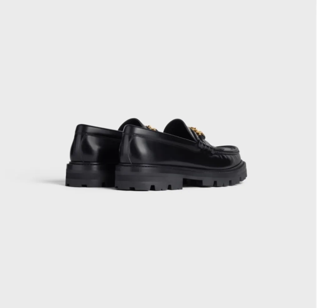 CELINE - MARGARET LOAFER WITH TRIOMPHE CHAIN IN POLISHED BULL
BLACK