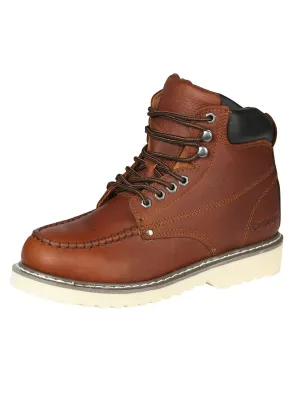 Centenario  Work Boots with Laces - Light Coffee Full Grain Leather 128694