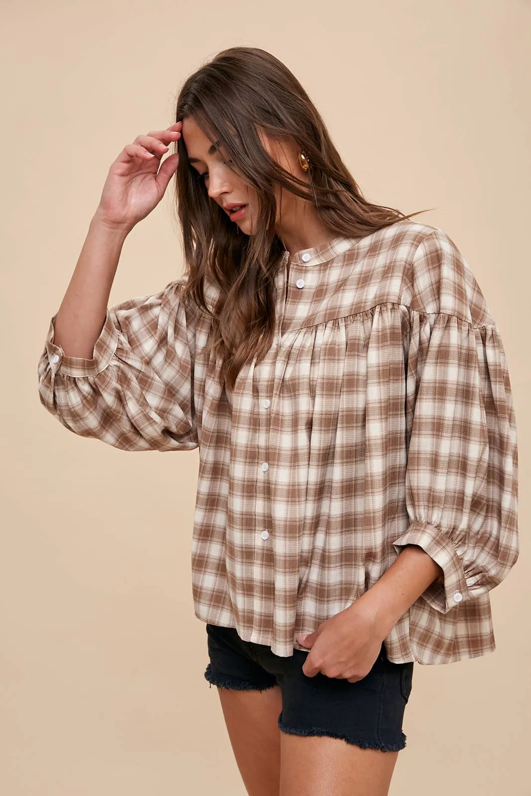 Chloe Check Blouse