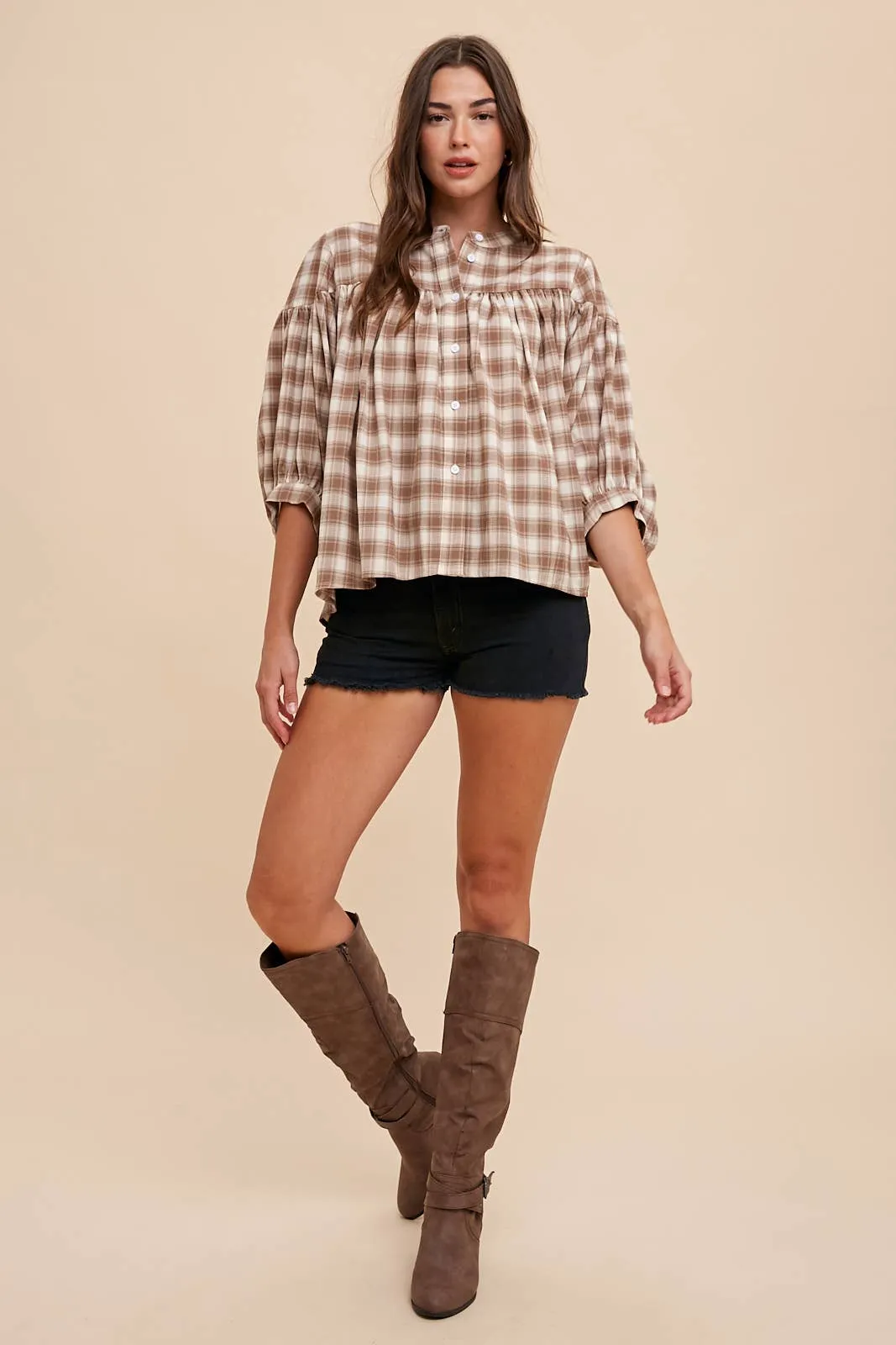 Chloe Check Blouse