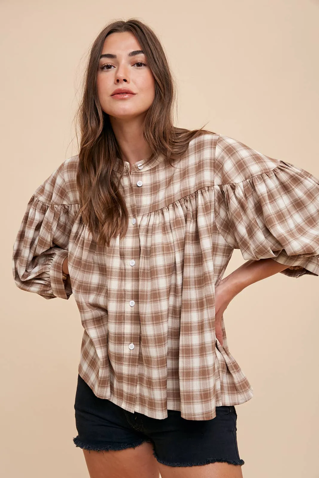 Chloe Check Blouse