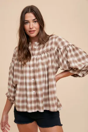 Chloe Check Blouse