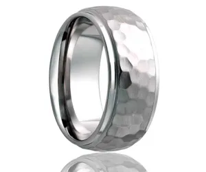 Cobalt Dome Hammer Finish Step Edge Ring