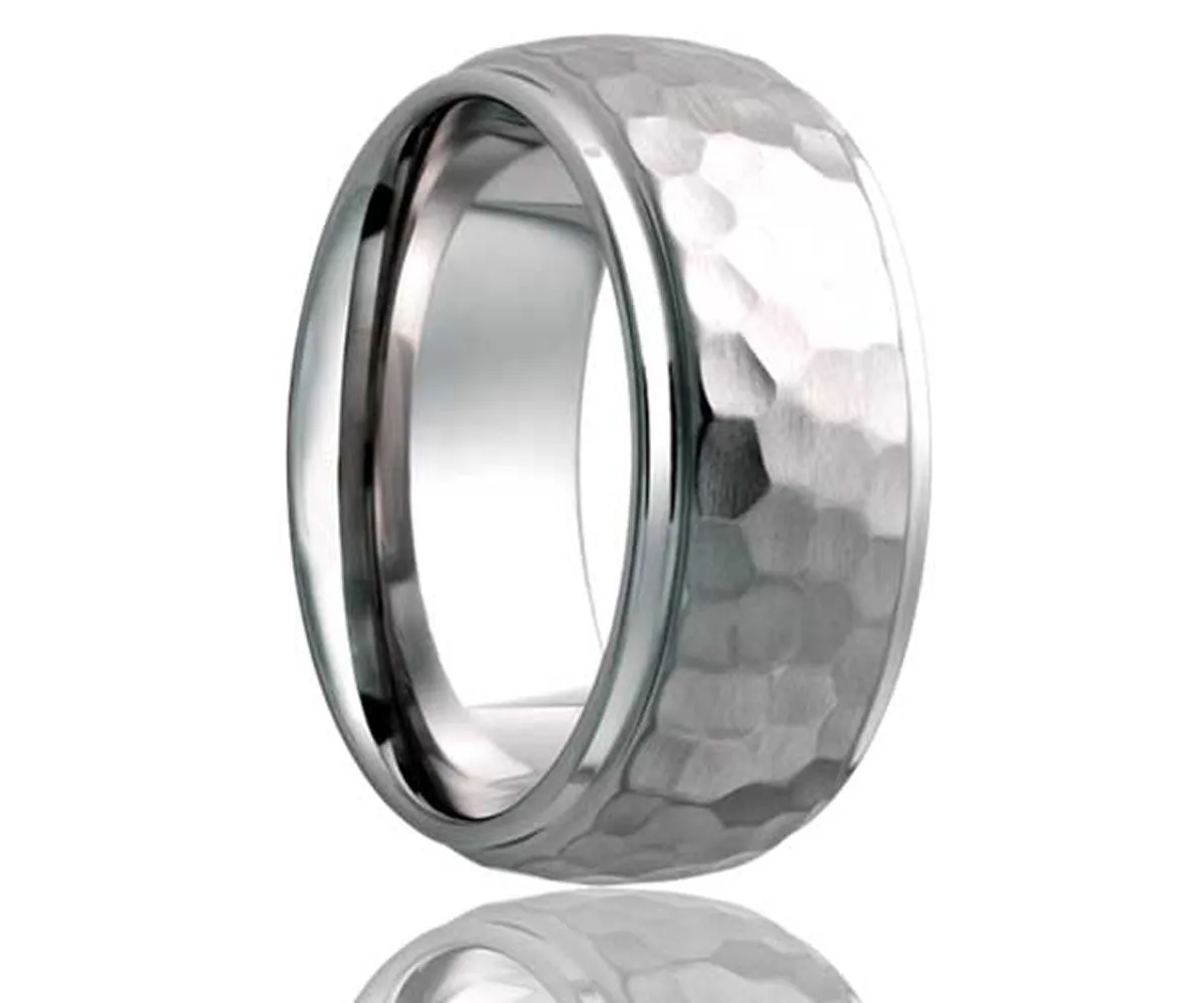 Cobalt Dome Hammer Finish Step Edge Ring