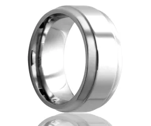 Cobalt Flat Edge Raised Ring