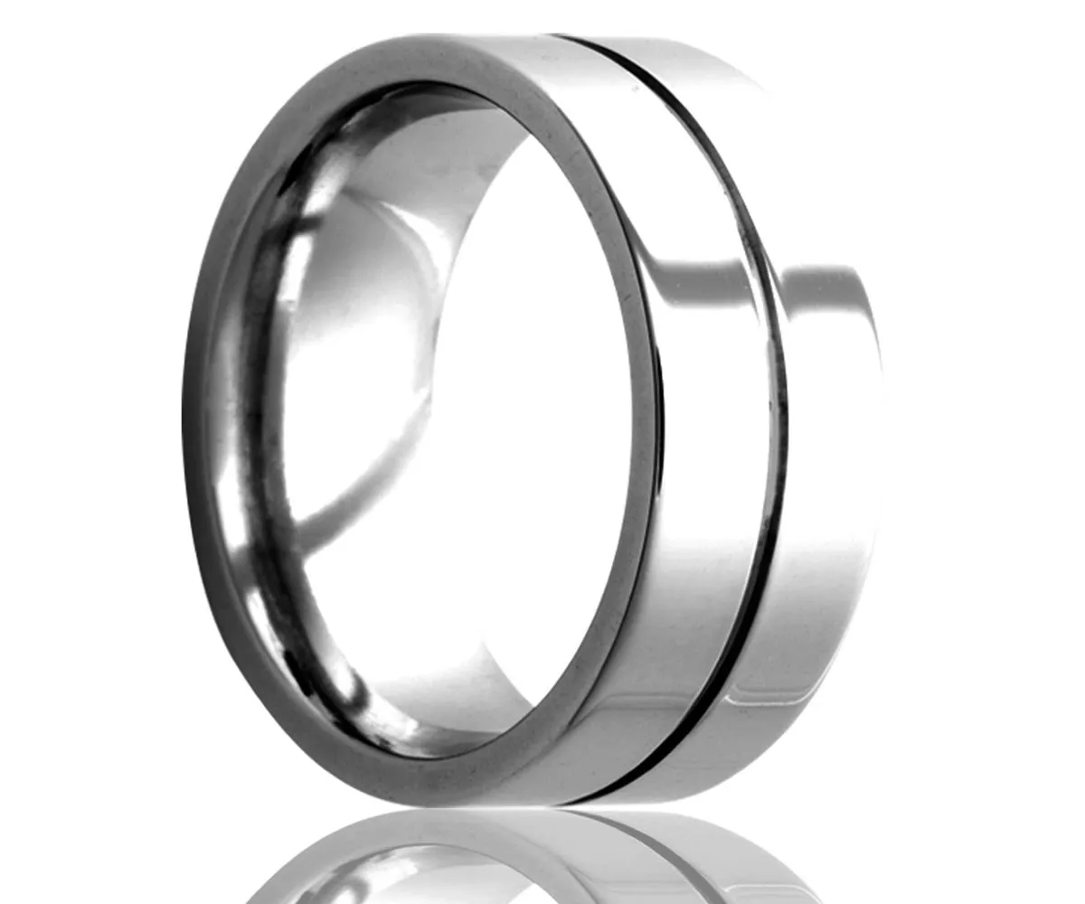 Cobalt Grooved Ring